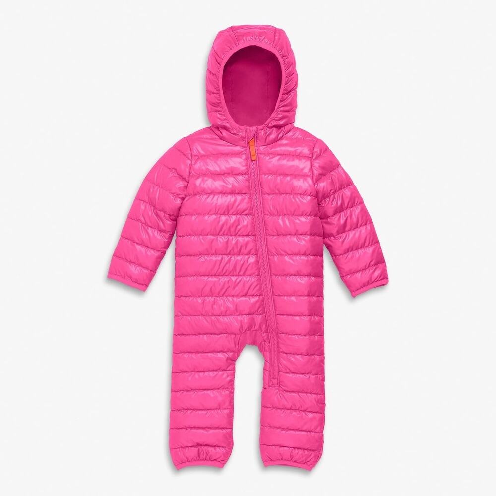 Primary Baby Pink Lightweight Puffer Suit - 18-24 Months
